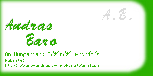 andras baro business card